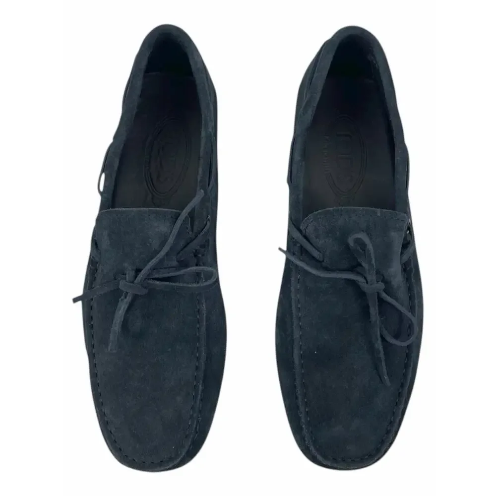 Tod's Gommino Slip On Driving Loafer in Navy Blue Sued Men Size 6.5/ US 8